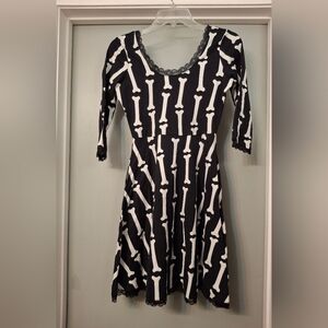 Sourpuss Bones Low Back  Dress